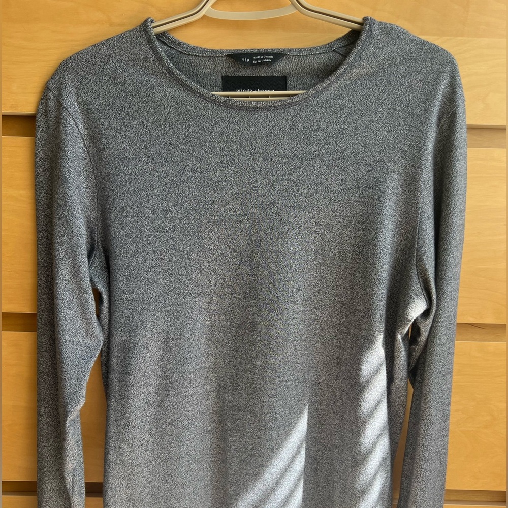 Wings + Horns Charcoal Long Sleeve. Made in 🇨🇦